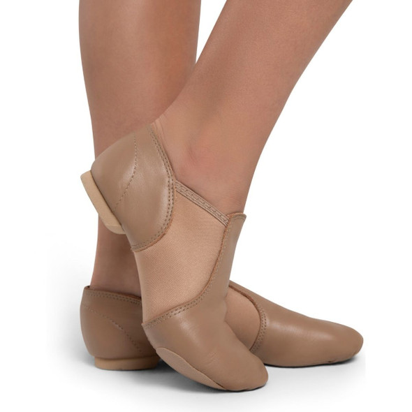 Capezio E Series Leather Jazz Shoes Slip On Children's Sizes in Caramel