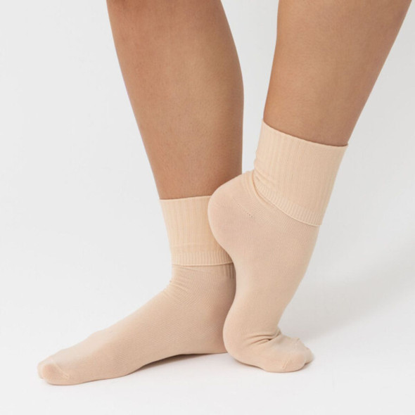 Studio 7 Dancewear Ribbed Fold-Down Design Ballet Socks