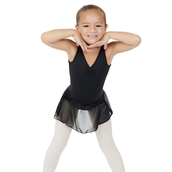 Capezio Pinch Front Tank Dress V-front Scoop-back Children's