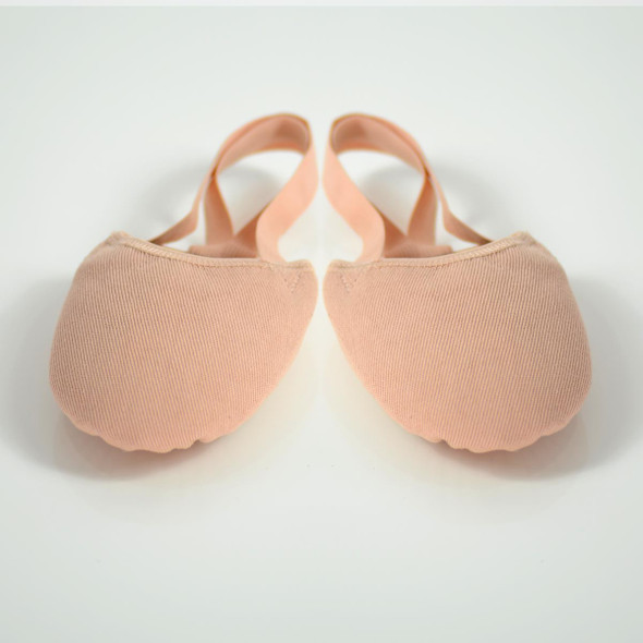 Dance Direct Pirouette half sole turn shoe in nude, front view