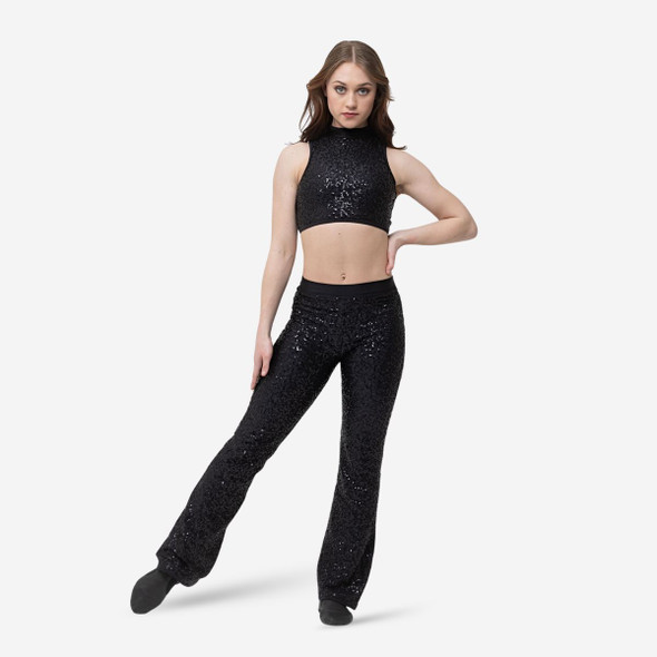 Studio 7 Dancewear Sequin Stage Performance Pants Adult Sizes in Black