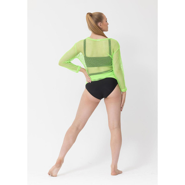 Studio 7 Dancewear Long Sleeve Fishnet Crop Top Adult Sizes 