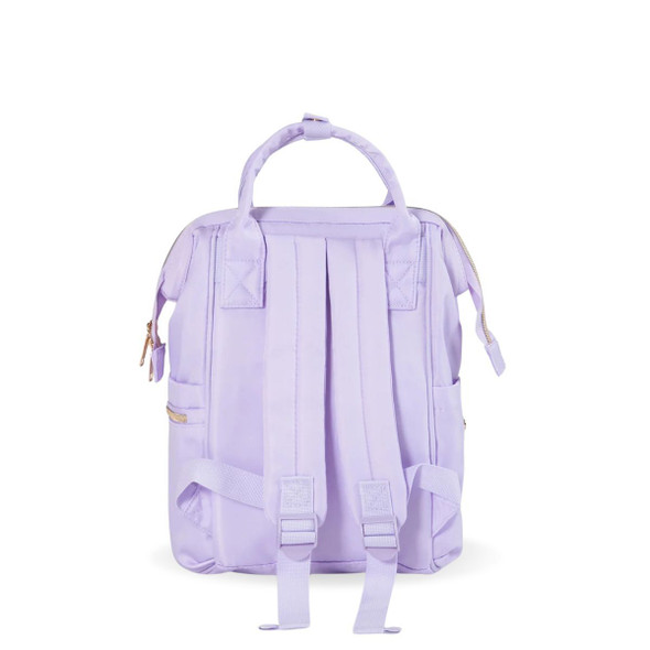 Energetiks Nova Quilted Small Backpack in Lilac back straps