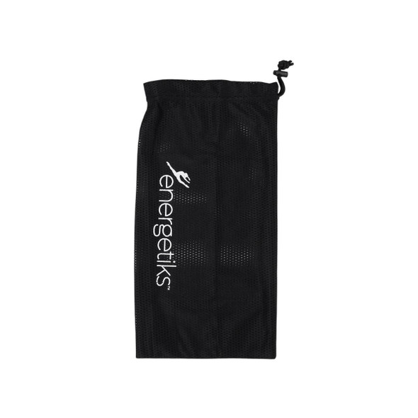 Energetiks Mesh Dance Shoe Bag Secure Drawstring Closure in Black