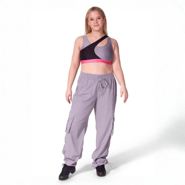 Capezio Jet Setter Dance Dynamics Studio Joggers Adult Sizes in Grey Metallic