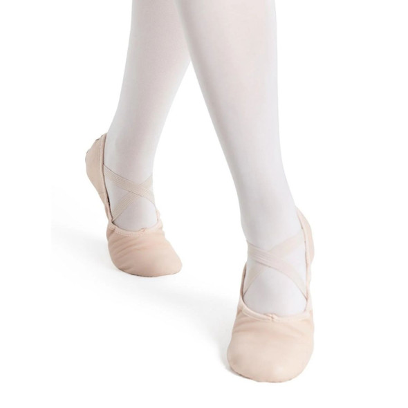Capezio Juliet Leather Split Sole Ballet Shoe in light pink