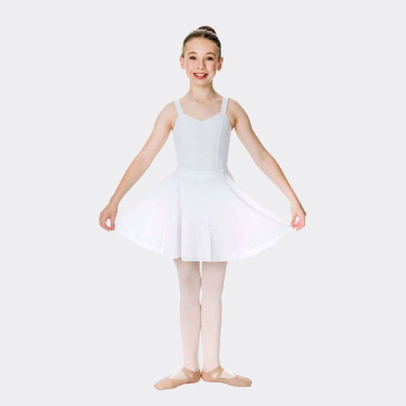 Studio 7 Dancewear Full Circle Ballet Skirt Children's Sizes in White, dancer front