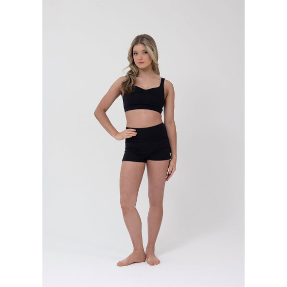 Studio 7 Dancewear Renee Crop Top woman wearing Black