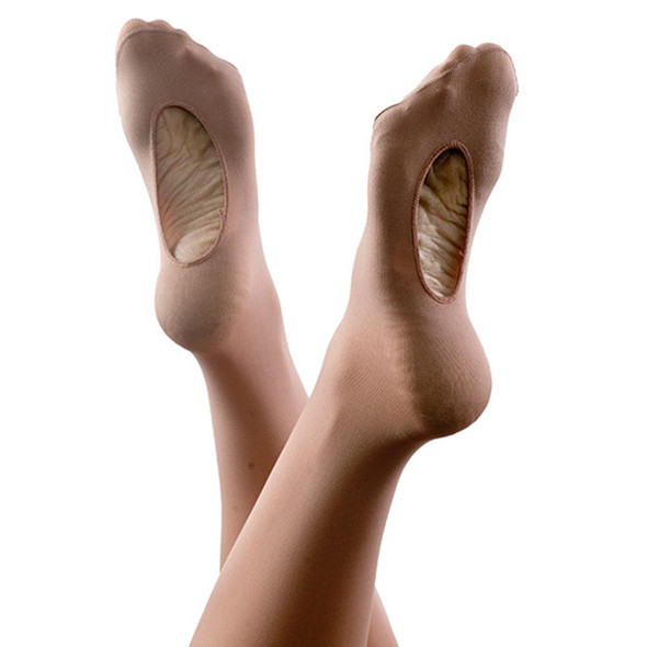 Womens Matte Micro Basic Convertible Dance Tights Skintone