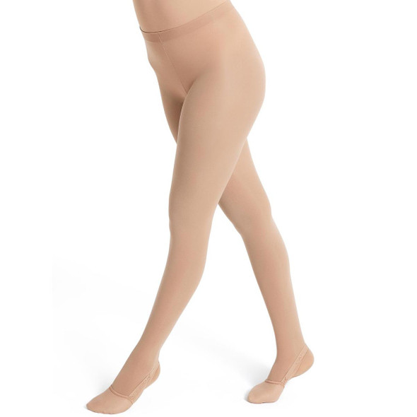 Capezio Ultra Soft Transition seamless dance tights for adults in suntan