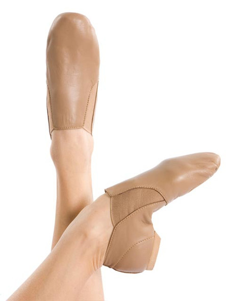 Energetiks Slip On Split Sole Jazz Boot in Tan, side view