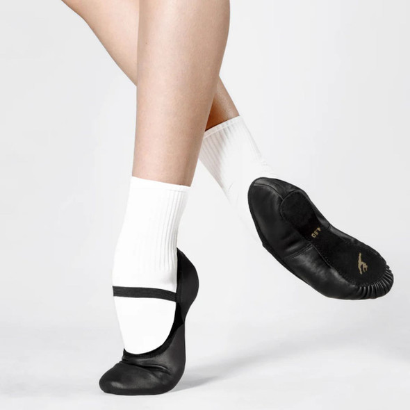 Energetiks Jesse Full Sole Leather Ballet Shoe Adult Sizes in Black