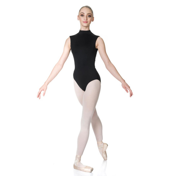 Studio 7 Dancewear Zara High Neck Dance Leotard Adult Sizes in Black, dancer front
