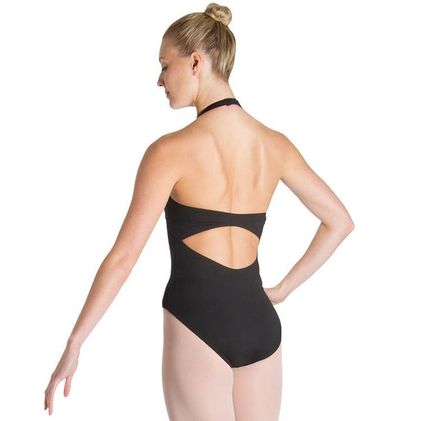 Black Cinnamon Halter Women's Leotard