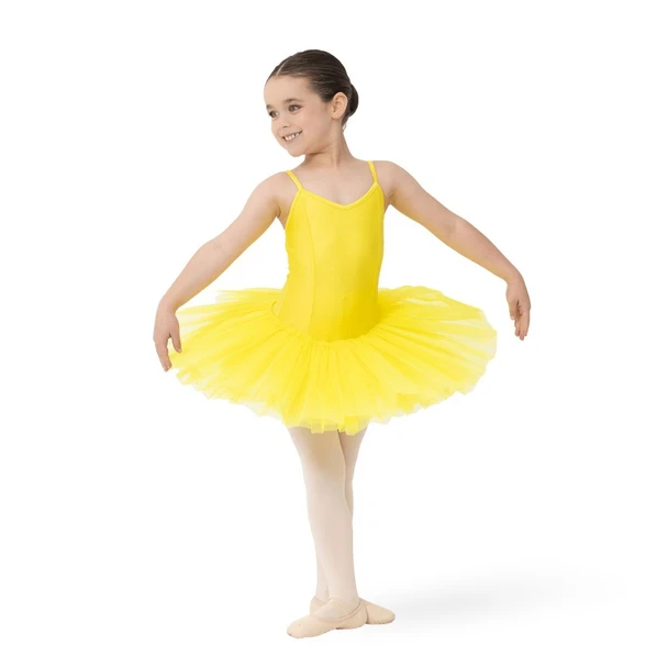 Studio 7 Dancewear 4 Layer Ballet Tutu Dress for children in yellow, front view