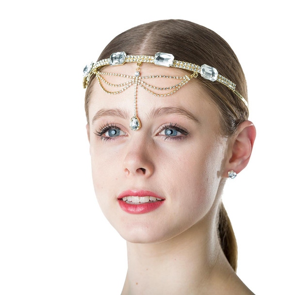 Studio 7 Dancewear Demi Gold Hairpiece - Dance Hairpiece