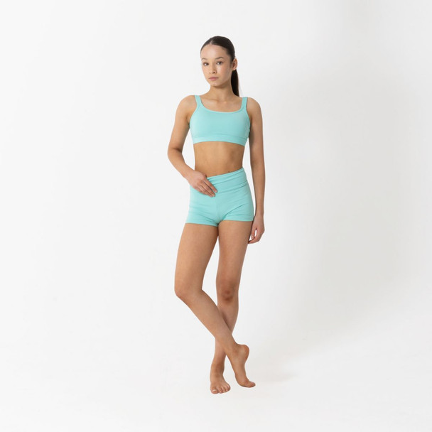 Studio 7 Dancewear Womens Stage Performance Crop Top in Mint Front View
