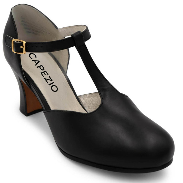 Capezio Closed Toe T-Strap Leather Character Shoes Adults