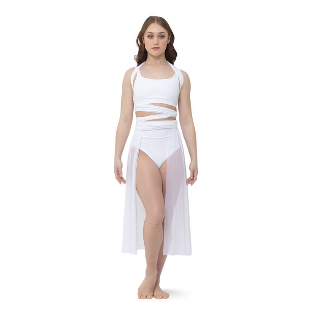 Studio 7 Dancewear Convertible Mesh Overdress Adult Sizes in White