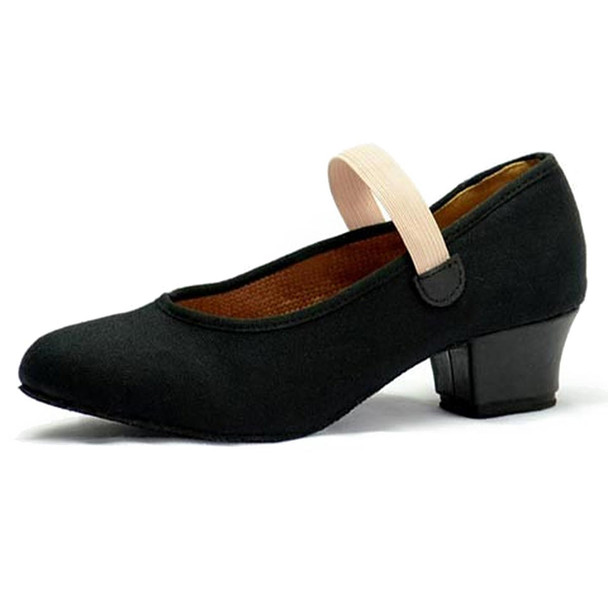 Dance Direct Black Character Shoes Cuban Heel - Adult