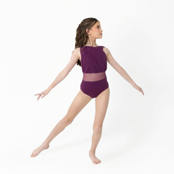 Studio 7 Dancewear Margot Lyrical Mesh Leotard Children's Sizes in Plum