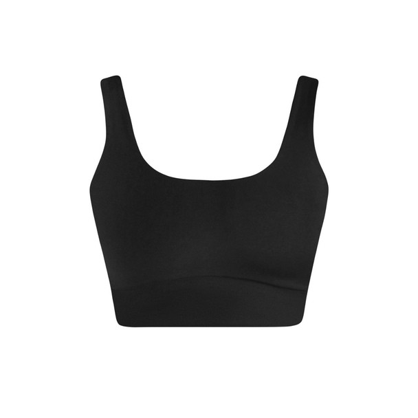 Energetiks Tori Square Double Layered Crop Top Black