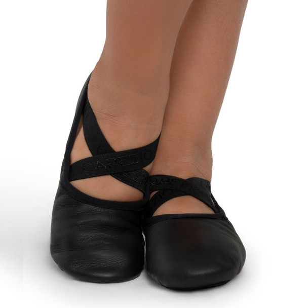 Capezio AcroKat Flexible Split Sole Acro Shoe Children's Sizes in Black front view
