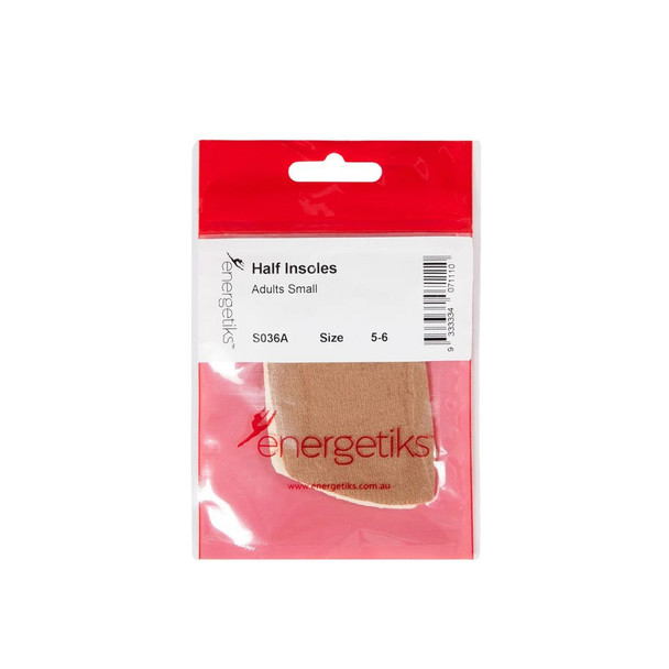 Energetiks Half Size Dance Shoe Insoles Adult & Children Sizes in Beige