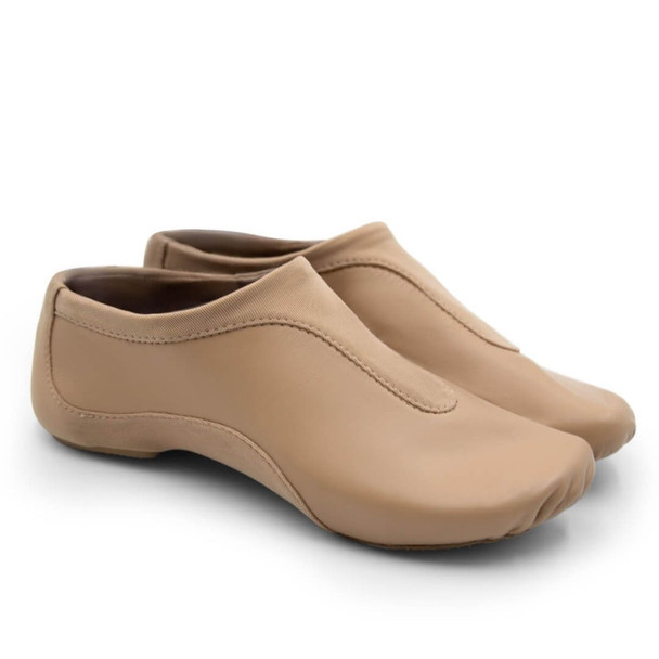 Capezio Vibe Lightweight Leather Upper Jazz Shoe Adult Sizes in Caramel