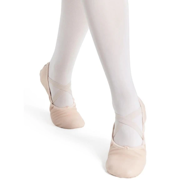 Capezio Juliet Leather Split Sole Ballet Shoe in light pink