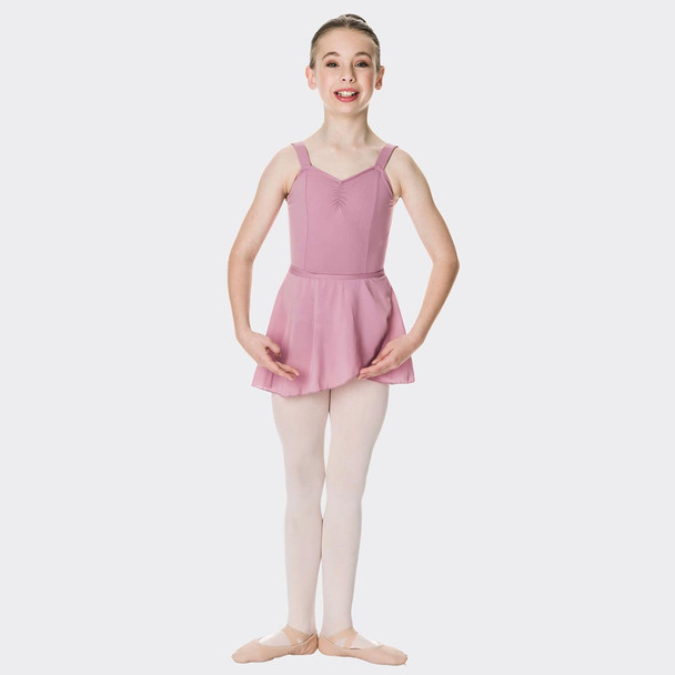 Studio 7 Dancewear Premium Wrap Ballet Skirt in Ballet Pink – Girls Front View