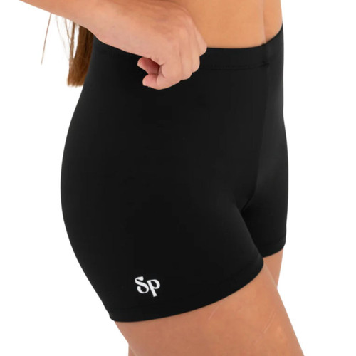Sylvia P Black Lycra Short Children's Gymnastics Shorts