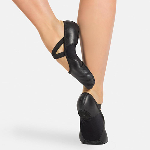 Hanami Split-Sole Leather Ballet Shoe (Black)