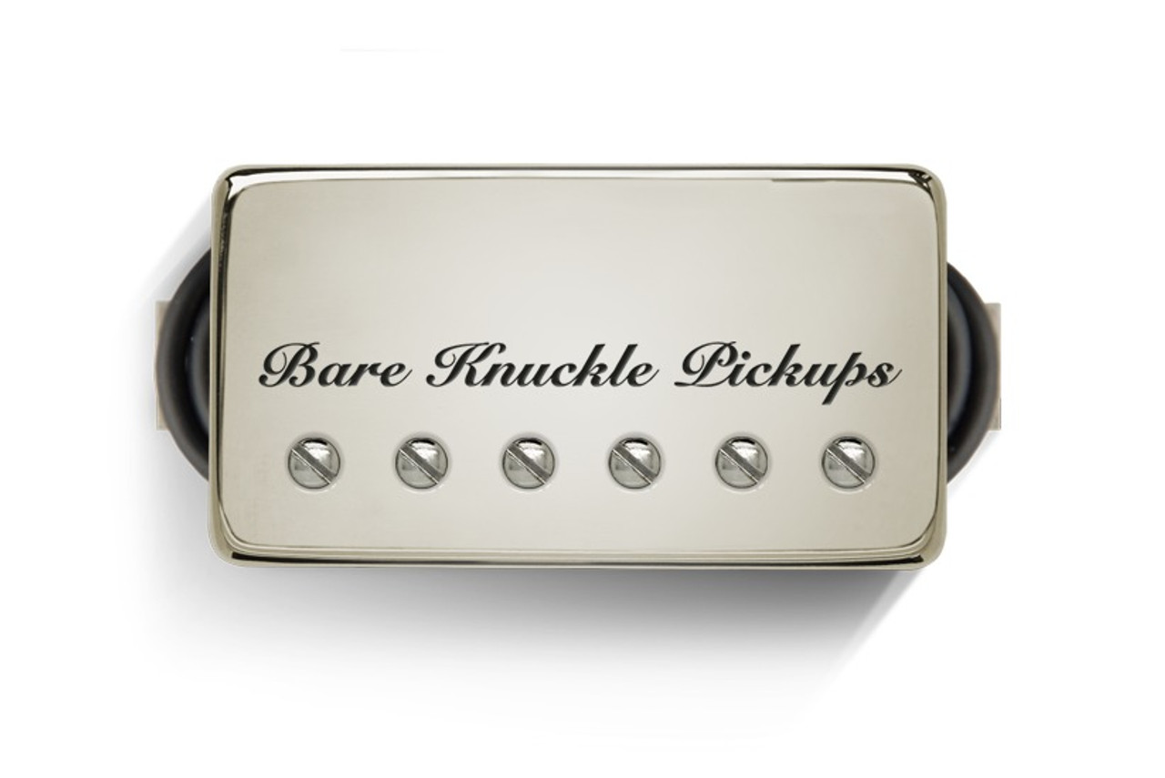 Bare Knuckle 6 ST PG Blues Calibrated Covered SET NICKEL BKP ETCH on Bridge  Only - Nickel Screw