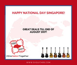 Happy 52nd Birthday Singapore!! SV Guitars would like to celebrate National Day with you!