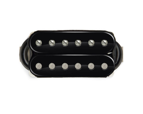 Bare Knuckle 6 ST Miracle Man Open Neck Pickup BLACK - Nickel Screws