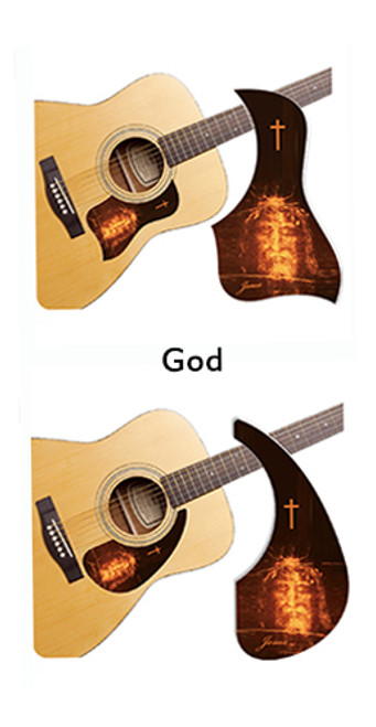 Healing Shield Acoustic Guitar Pickguard - God