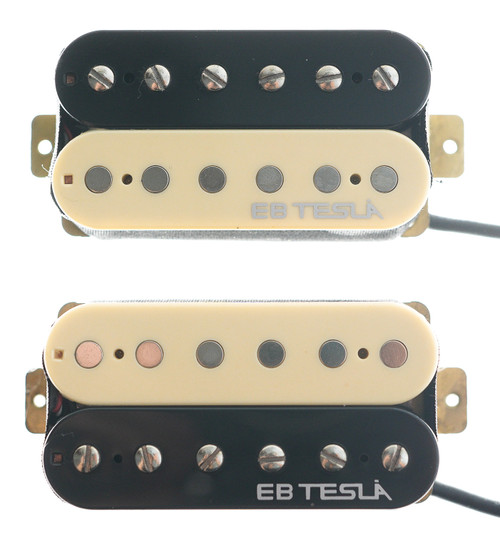 EB Tesla H1 SET Neck & Bridge Humbucker Pickup Zebra