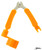 RF 3 in 1 Maintenance Tool ORANGE - String Cutter, Peg Winder, Bridge Pin Puller  