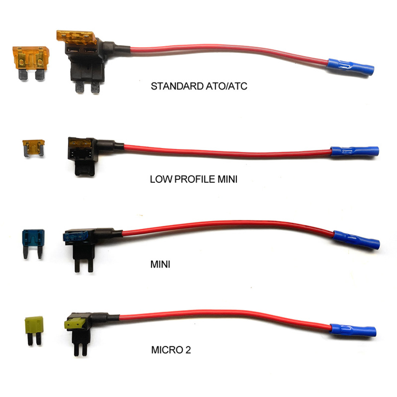 Automotive Add-a-Circuit Fuse Taps - Standard ATO/ATC, Low Profile Mini,  Mini, Micro 2 / 1pc