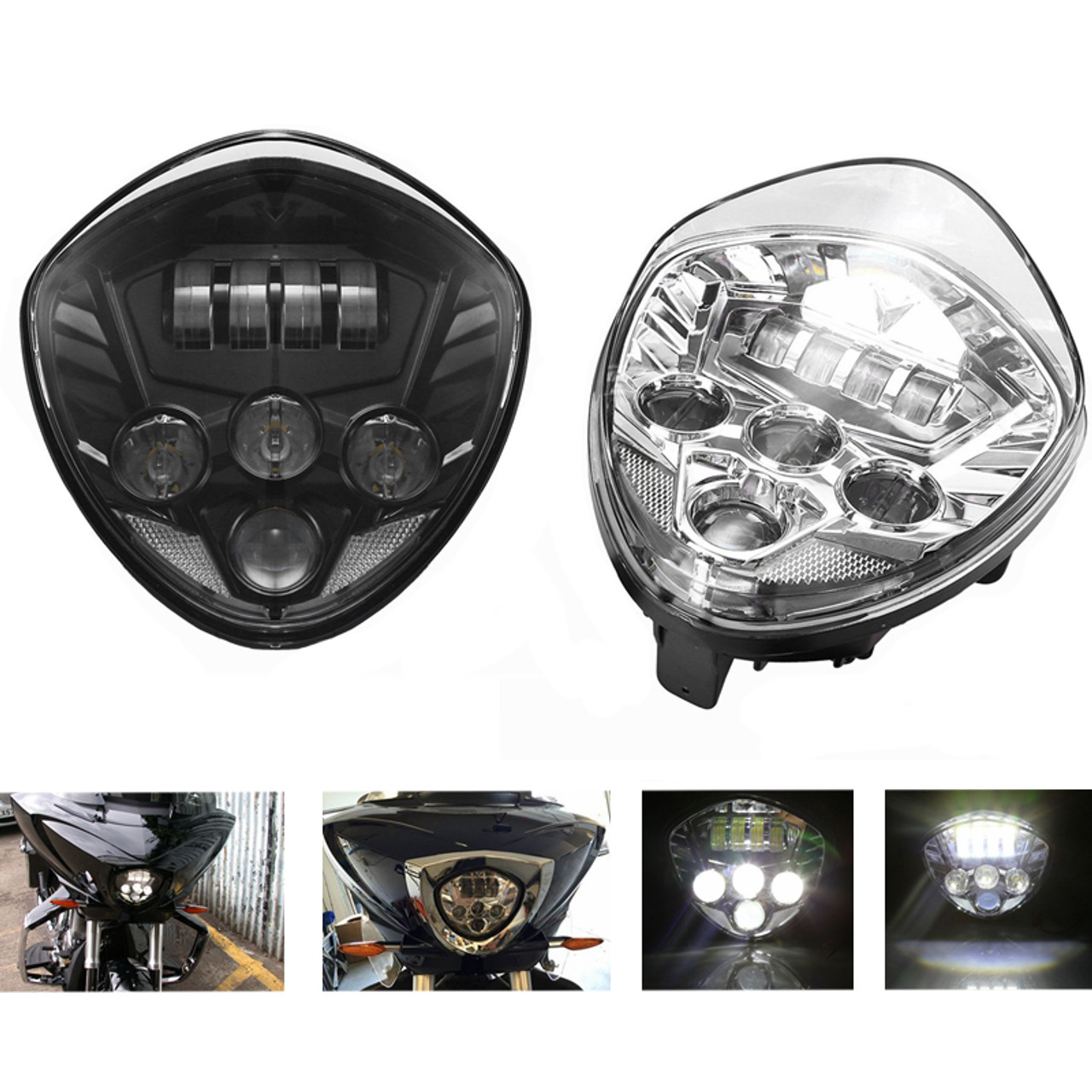 Victory Motorbikes Cross Country DOT SAE LED Headlight | HID