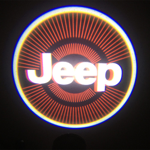 Jeep door logo light detail