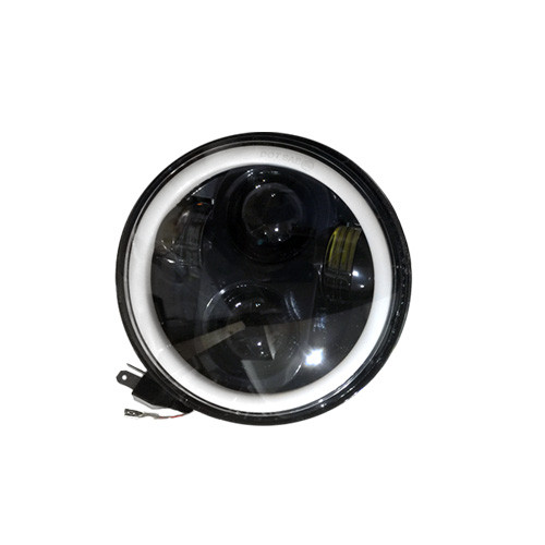 5-3/4" 45W DOT High/Low Beam LED Projector Headlight with Amber/White halo - black