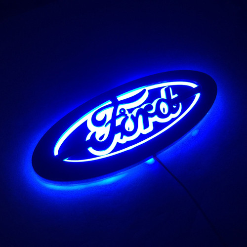 FORD - 5D LED Badge/Emblem/Logo 14.5cm x 5.6cm - blue