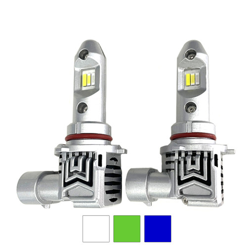 9005 (HB3) ATK Tri-Color W/LG/B 60W 6000lm LED fog light bulb - color choices