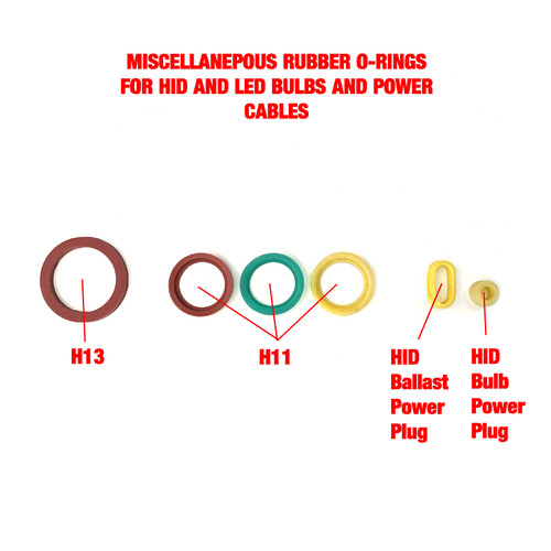 LED & HID Bulb Rubber O-ring and Power Cable Dusters