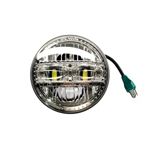 5-3/4" (H5001, H5006) 45W DOT High/Low Beam Harley Davidson LED Headlight - full chrome