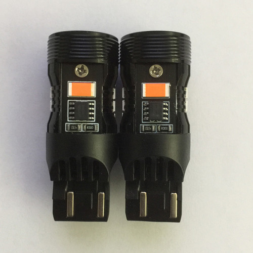 7443/7444 CB7 27W RED/RED Canbus Front Signal/Marker Light No Hyperflash Switchback LED bulb set