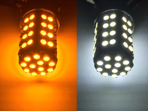 3157 (3157A, 3357, 3457, 4057, 4114, 4157) 60pc LED / T20R-60WA-3528 (1 bulb) - White/Amber