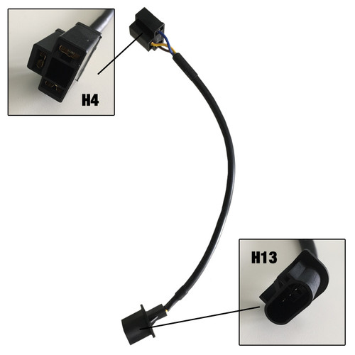 H4 to H13 power adapter cable - 27cm (10.5") cable